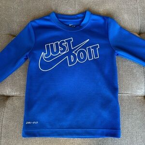 Nike Just Do It logo Dri-Fit long sleeve, sz 4